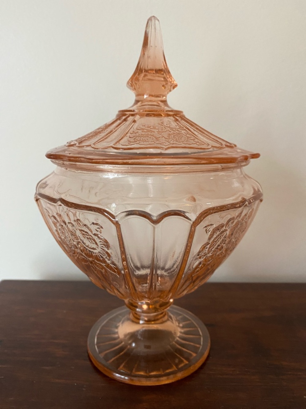 Anchor Hocking • Mayfair Open Rose • Two Piece Pedestal Dish